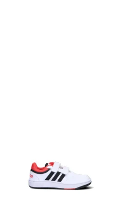 ADIDAS HOOPS 3.0 CF C Sneaker bimbo bianca, nera e rossa