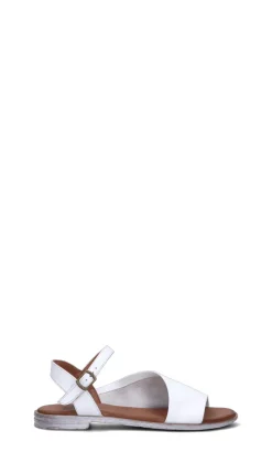 BUENO Sandalo donna bianco in pelle