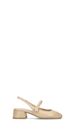 CAFéNOIR Slingback dnna beige in pelle