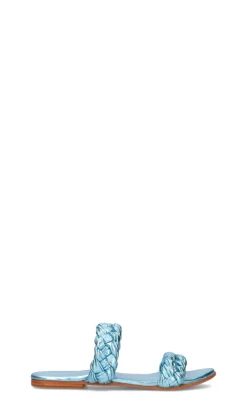 CB FUSHION Ciabatta donna azzurra in pelle
