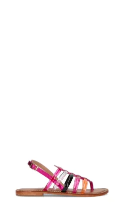 CB FUSHION Sandalo donna rosa/nero/arancione