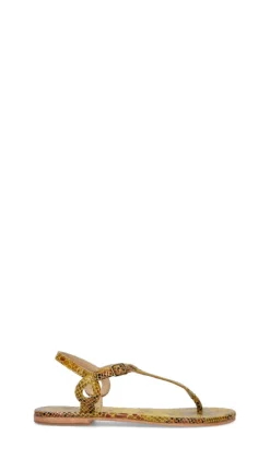 CB FUSHION Sandalo donna giallo in pelle