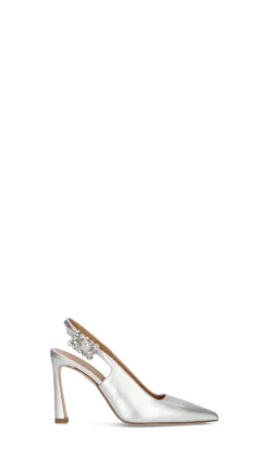 CHANTAL 1962 Slingback donna argento in pelle