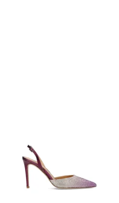 CHANTAL 1962 Slingback donna viola/argento in pelle