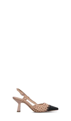 CHANTAL 1962 Slingback donna beige/nera in pelle