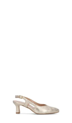 CINZIA VALLE Slingback donna oro in pelle