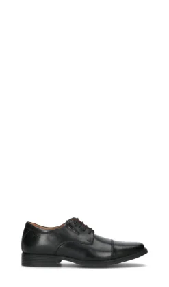 CLARKS ESSENTIALS Stringata uomo nera in pelle