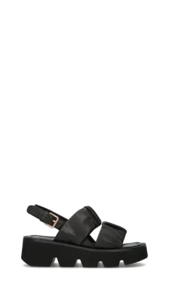 EMANUELLE VEE Sandalo donna nero in pelle