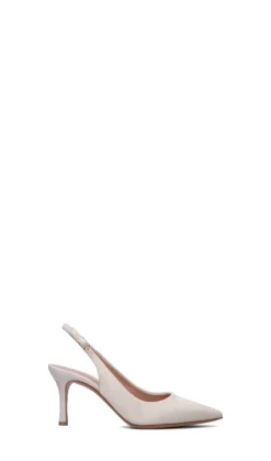ENZO DI MARTINO Slingback donna bianca in suede