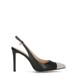 GAUDI' Slingback donna nera/grigia in pelle