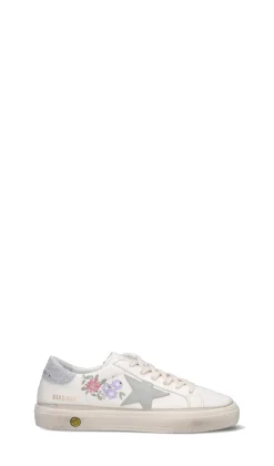GOLDEN GOOSE - MAY Sneaker ragazza bianca/argento in pelle