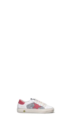 GOLDEN GOOSE - MAY WITH DOUBLE QUARTER Sneaker bimbo bianca/rossa in pelle