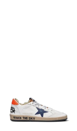 GOLDEN GOOSE BALL STAR Sneaker uomo bianca/blu/arancio in pelle