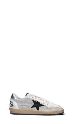 GOLDEN GOOSE BALLSTAR Sneaker uomo bianca/argento/nera in pelle