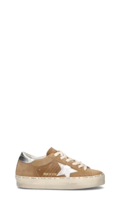 GOLDEN GOOSE HI STAR Sneaker donna chestnut e argento in suede