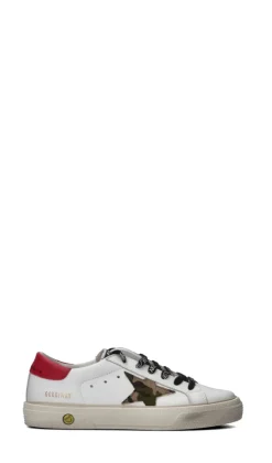 GOLDEN GOOSE Sneaker bimbo bianca/rossa/verde in pelle
