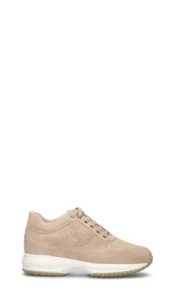 HOGAN Sneaker donna beige in pelle
