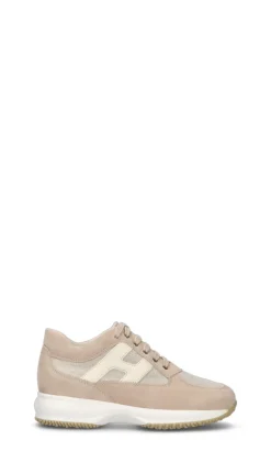 HOGAN Sneaker donna beige in pelle