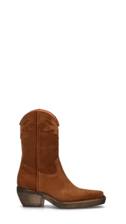 LEMARE' Stivale texano donna tabacco in suede