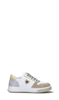 LIU JO Sneaker ragazza bianca/beige/gialla in pelle