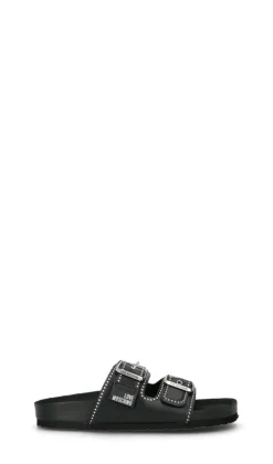 LOVE MOSCHINO Ciabatta donna nera in pelle