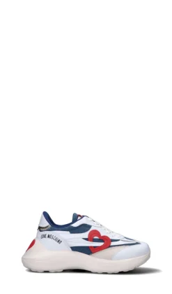 LOVE MOSCHINO Sneaker donna bianca/blu/rossa in pelle