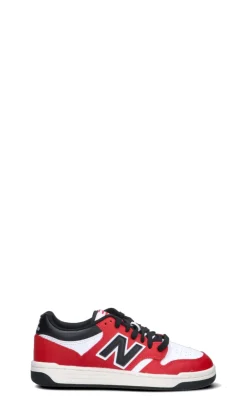 NEW BALANCE 480 Sneaker ragazzo rossa, nera e bianca in pelle