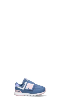 NEW BALANCE Sneaker bimba azzurra/rosa in pelle
