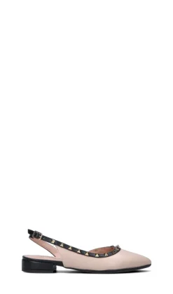 PERLAMARINA Slingback donna beige/nera in pelle