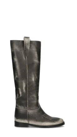 PHIL MELVIS Stivale donna nero in pelle