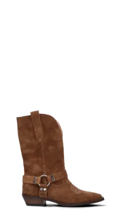 PHIL MELVIS Stivale texano donna marrone in suede