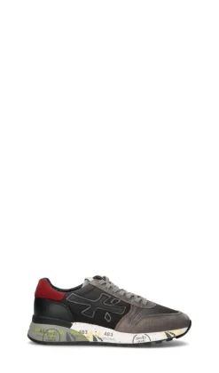PREMIATA Sneaker uomo grigia/rossa in pelle