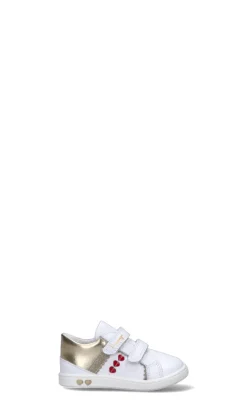 PRIMIGI Sneaker bimbo bianca/oro in pelle