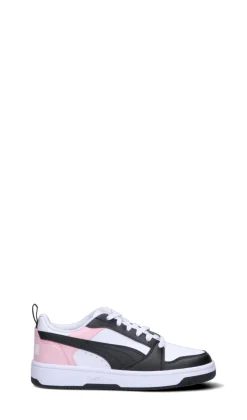 PUMA - REBOUND V6 LO JR Sneaker ragazza bianca/nera/rosa