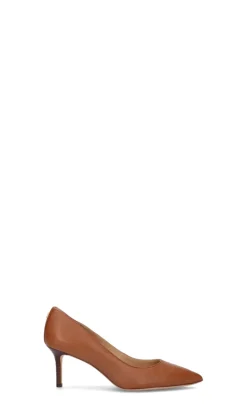 RALPH LAUREN Decollete donna marrone in pelle