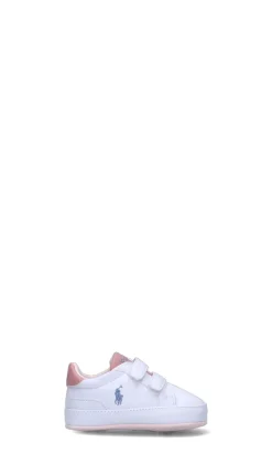 RALPH LAUREN Sneaker bimba bianca/rosa