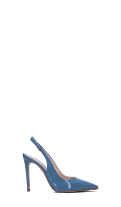 REBECCA VAN DICK Slingback donna azzurra in pelle