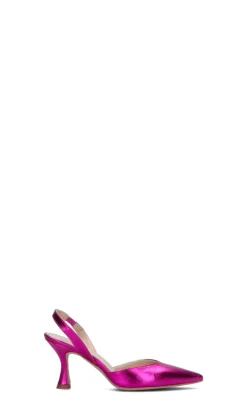 REBECCA VAN DICK Slingback donna fucsia in pelle