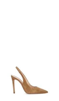 REBECCA VAN DIK Slingback donna marrone in suede