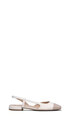 REBECCA VAN DIK Slingback donna bianca/nude