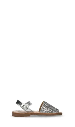 SLADAN Sandalo bimba argento in tessuto