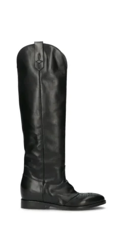 STRATEGIA Stivale donna nero in pelle