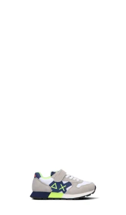 SUN68 Sneaker bimbo bianca/blu in pelle