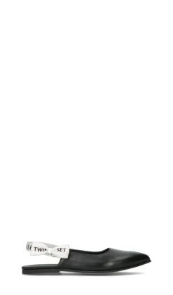TWIN SETSIMONA BARBIERI Slingback donna nera in pelle