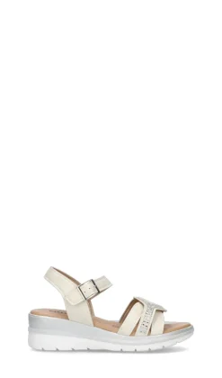 VALLEVERDE Sandalo donna panna/argento