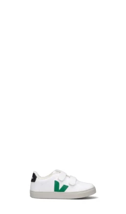 VEJA Sneaker bimbo bianca/verde in pelle