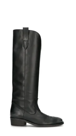 VIA ROMA 15 Stivale donna nero in pelle